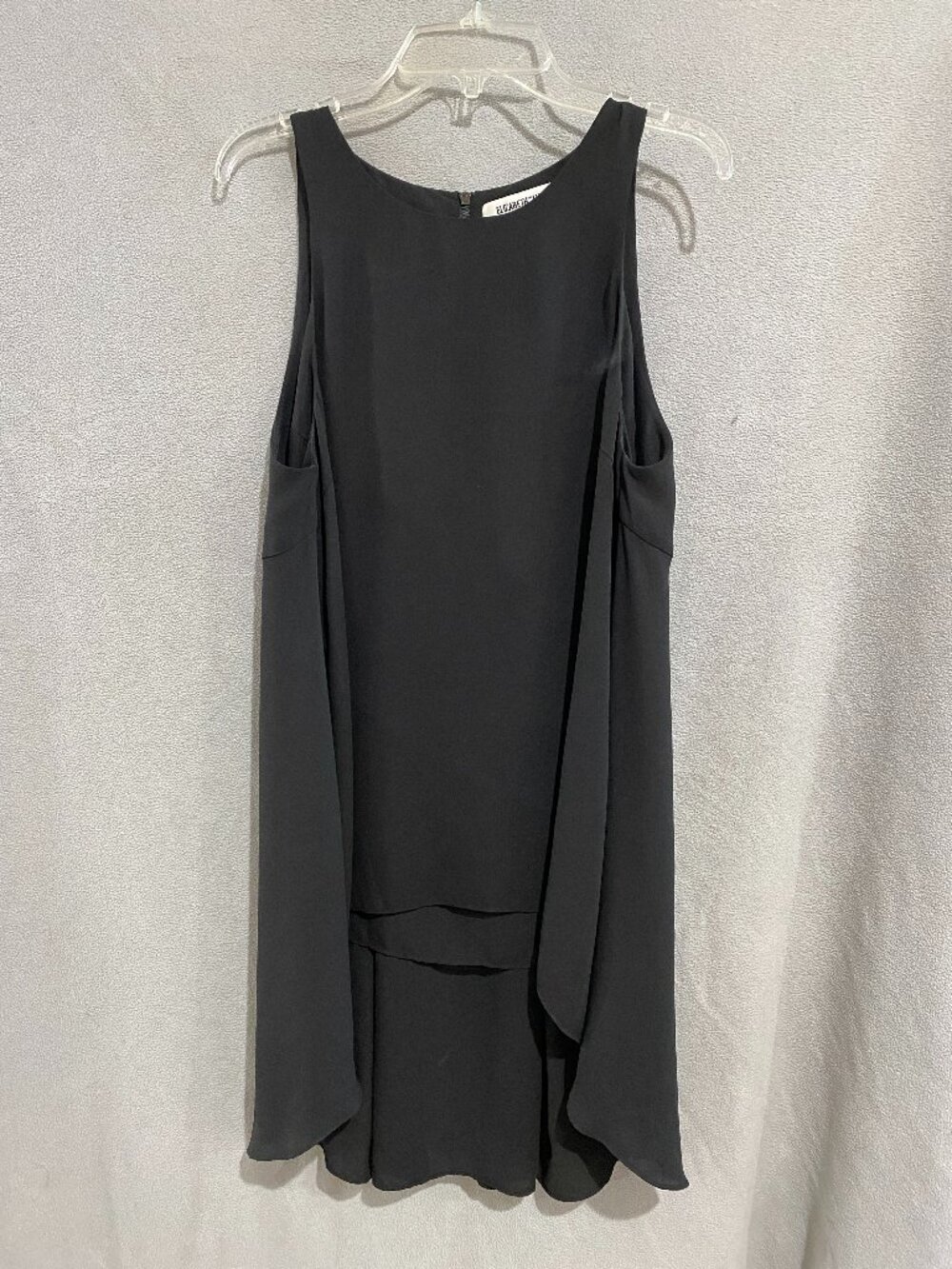 Elizabeth and James Black Layered Sleeveless Shift Dress Size Small
